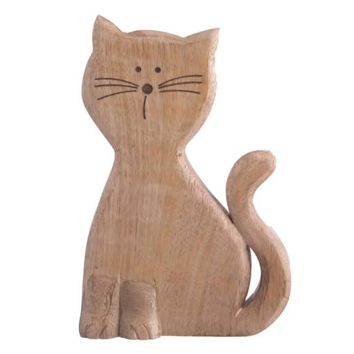 Sconto Dekorace kočka MICKA mango, výška 31 cm