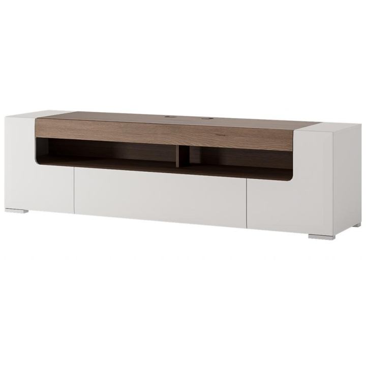 TV komoda MILANO alpská bílá/dub sanremo tmavý, šířka 190 cm 1