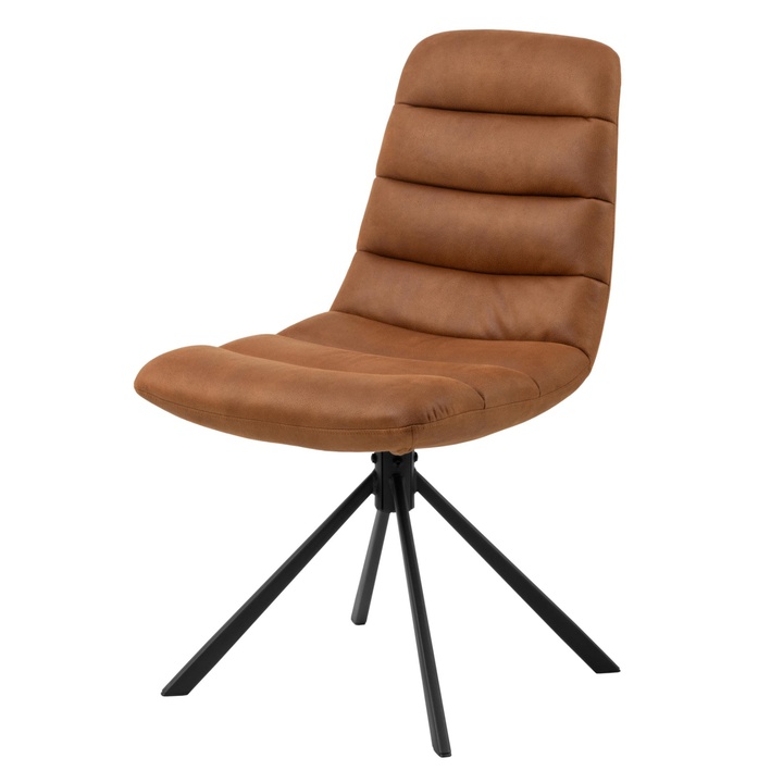 Sconto Jídelní židle MILFORD koňaková/matná černá