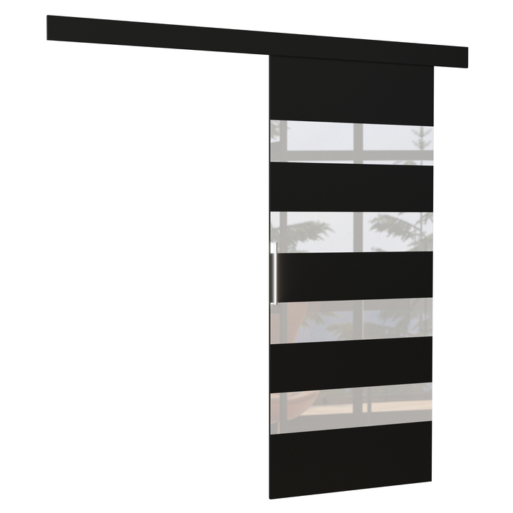 Sconto Posuvné dveře MILOU černá/bílá lacobel, 86x205 cm