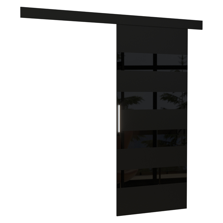 Sconto Posuvné dveře MILOU černá/černá lacobel, 86x205 cm