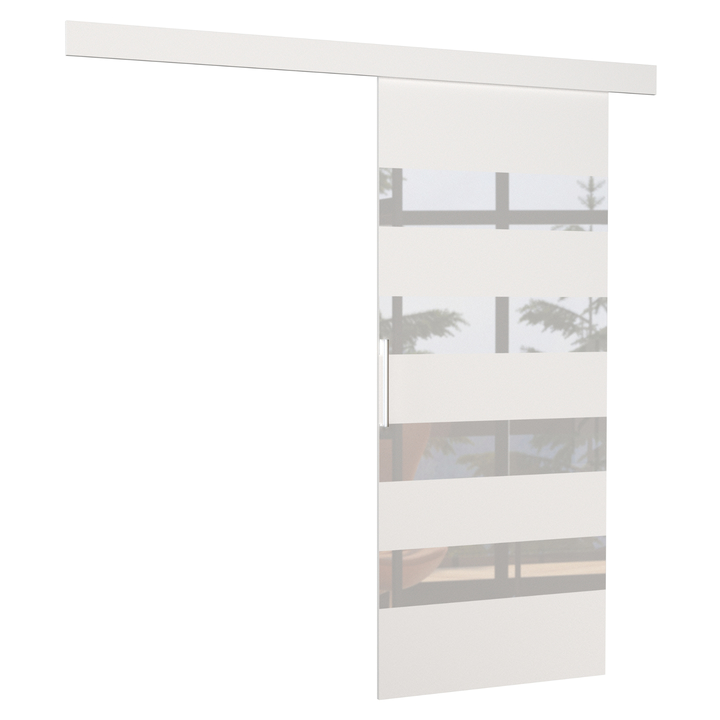Sconto Posuvné dveře MILOU bílá/bílá lacobel, 86x205 cm