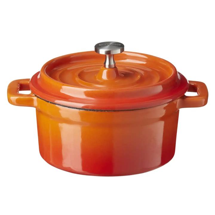 Litinový hrnec MINI OPUS oranžová, průměr 10 cm 1