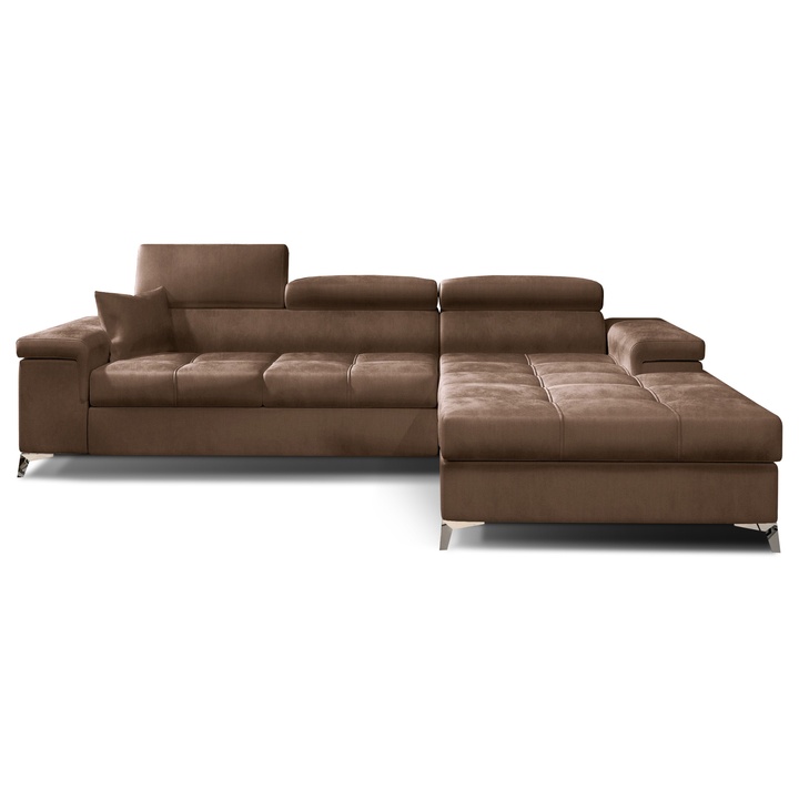 Sconto Sedací souprava MIRKO pravá, hnědá