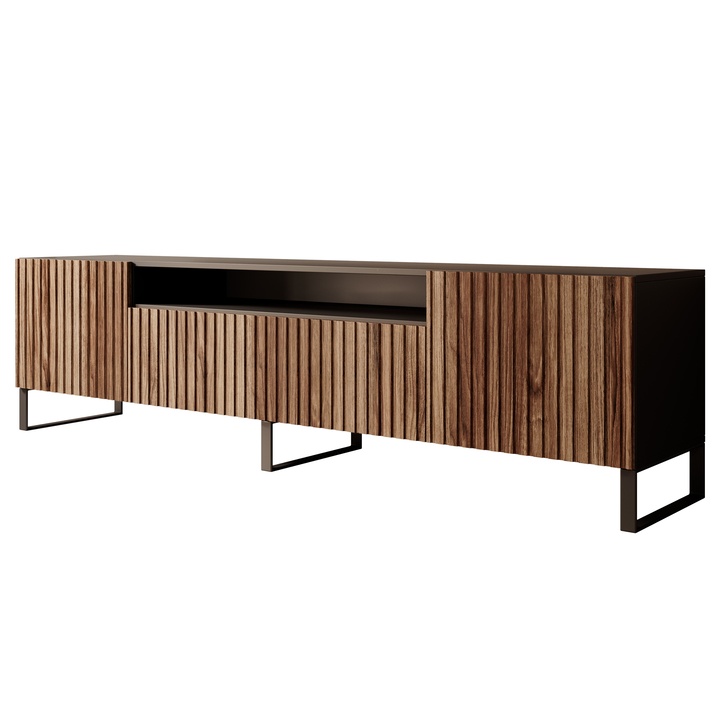 TV komoda MITCH 2 černá/dub 1