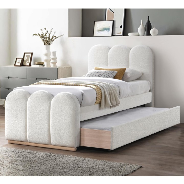 Postel s roštem MOCORINO krémová, 90x200 cm 1