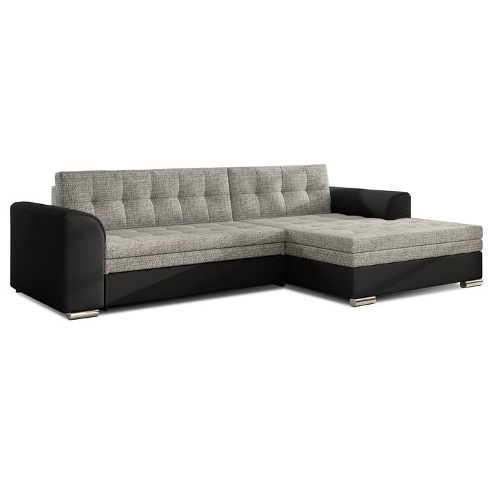 Sconto Sedací souprava MOISES pravá, šedá/černá