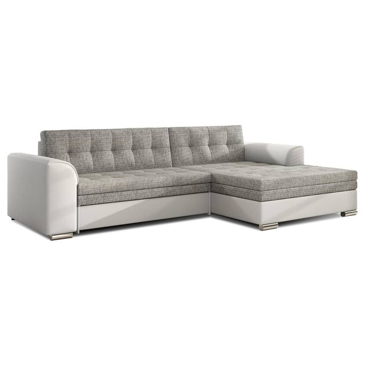 Sconto Sedací souprava MOISES pravá, šedá/bílá