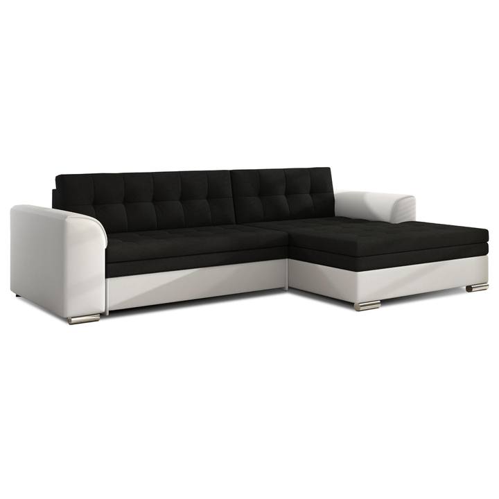 Sconto Sedací souprava MOISES pravá, bílá/černá