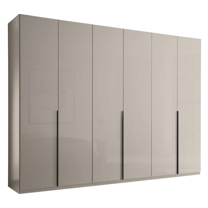 Šatní skříň MOLEO 2 kašmírová/kašmírová vysoký lesk 1