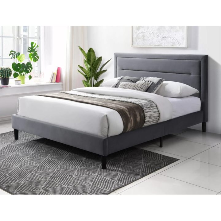 Sconto Postel s roštem  MOLOGO šedá, 140x200 cm