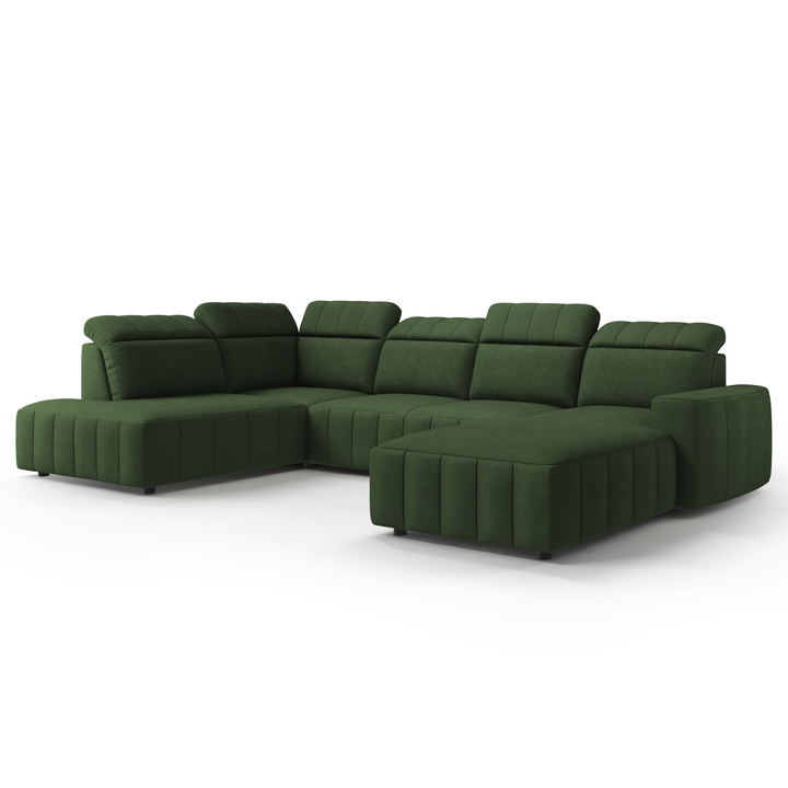 Sconto Sedací souprava MONTREAL II pravá, tmavě zelená