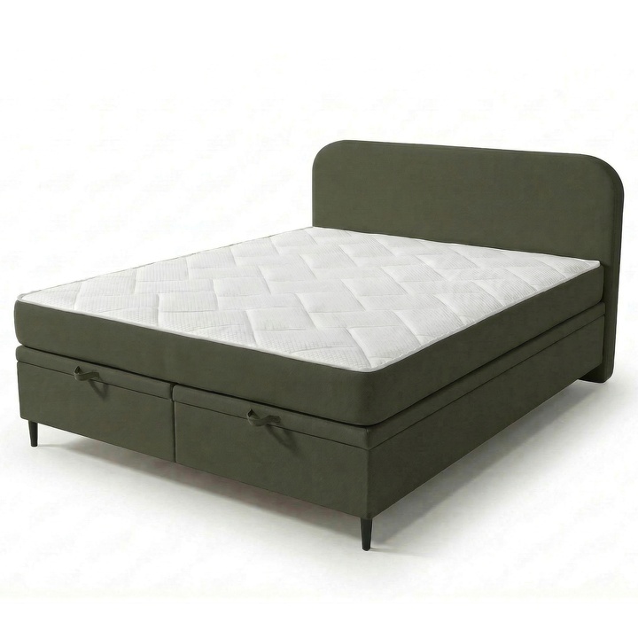 Postel s matrací MOREVIEW olivová, 140x200 cm 1