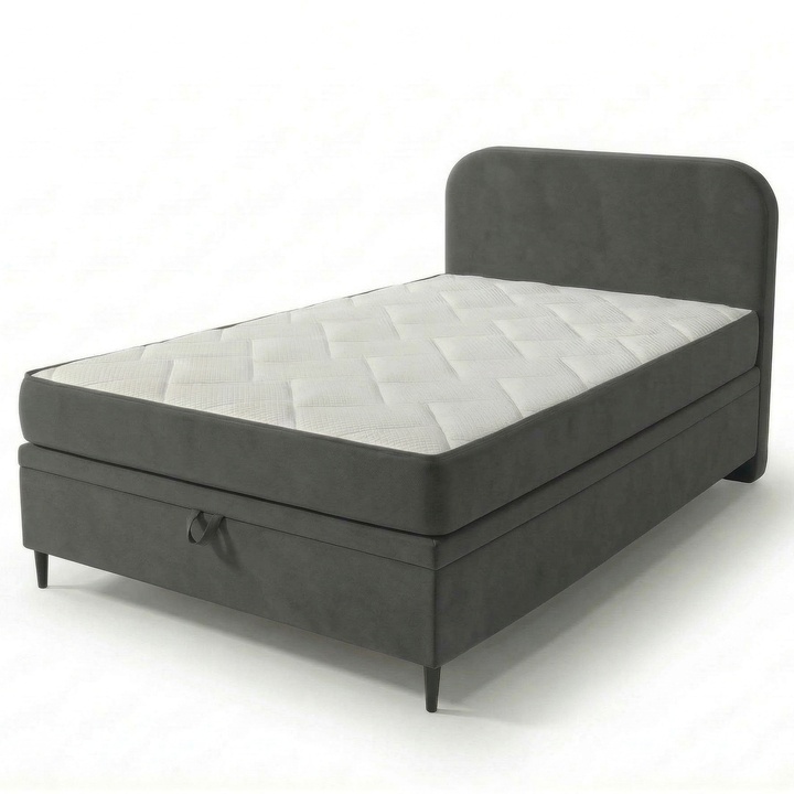Postel s matrací MOREVIEW tmavě šedá, 120x200 cm 1