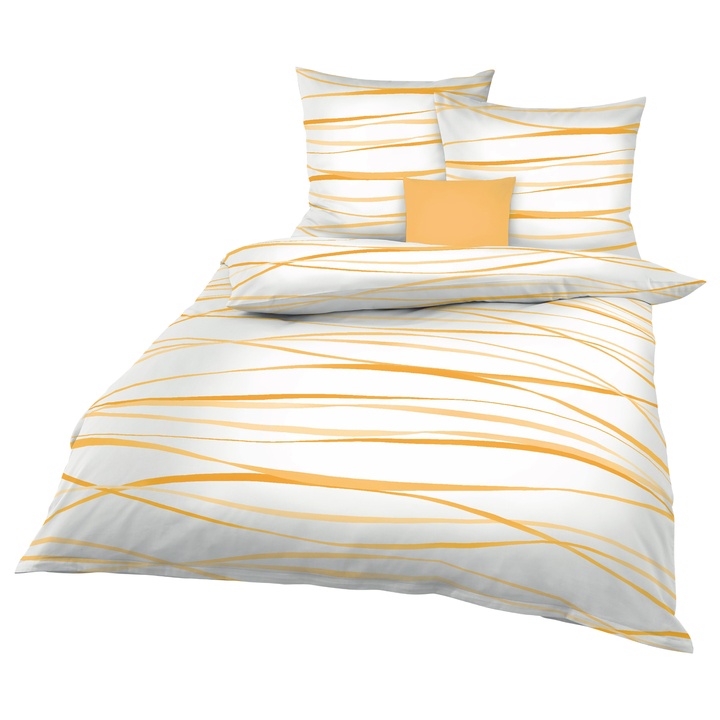 Sconto Povlečení MOTION WAVES oranžová, 70x90 a 140x200 cm
