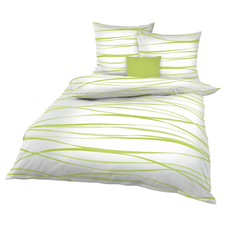Sconto Povlečení MOTION WAVES světle zelená, 70x90 a 140x200 cm