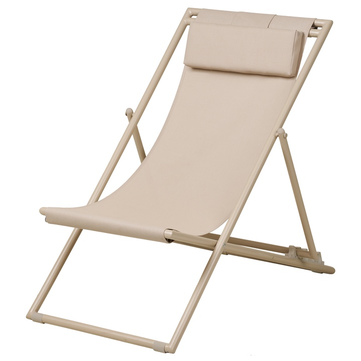 Sconto Zahradní lehátko MOYNA šedohnědá