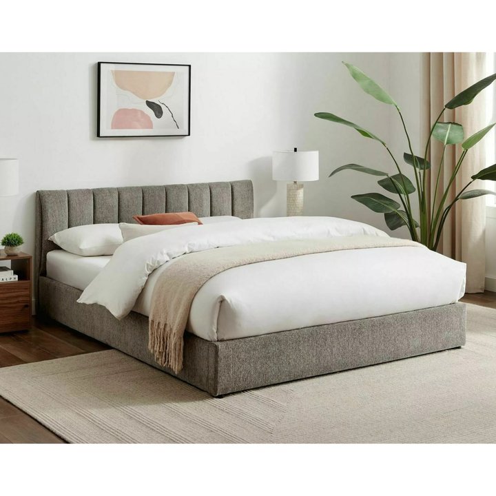 Sconto Postel s roštem MUNTRIOL 3 šedá, 160x200 cm