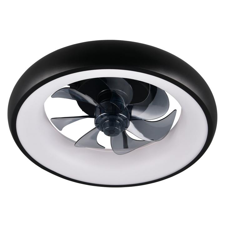 Stropní LED svítidlo s ventilátorem MUONIO černá 1