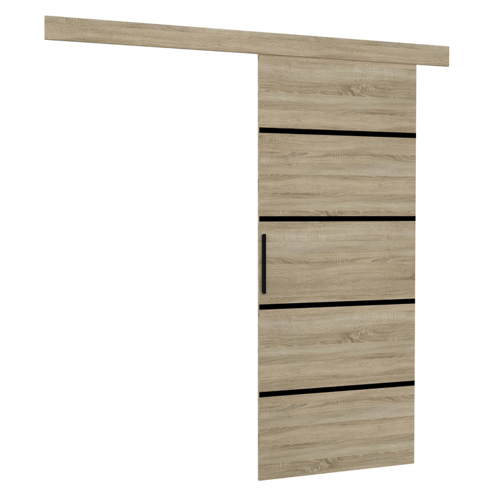 Sconto Posuvné dveře MUSCHU dub sonoma/černá, 86x205 cm