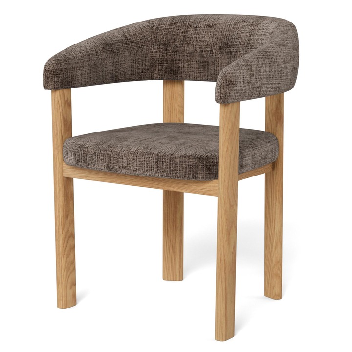 Sconto Jídelní židle MYLES tlumená hnědá/matný dub