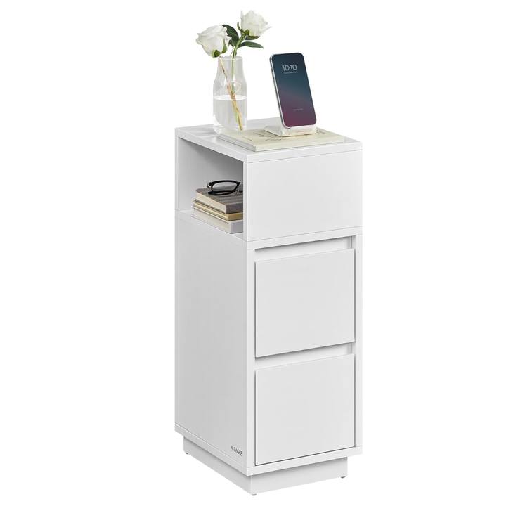 Sconto Noční stolek NAROW bílá
