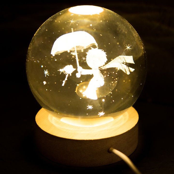 Stolní lampa NELLY průhledná/přírodní 1