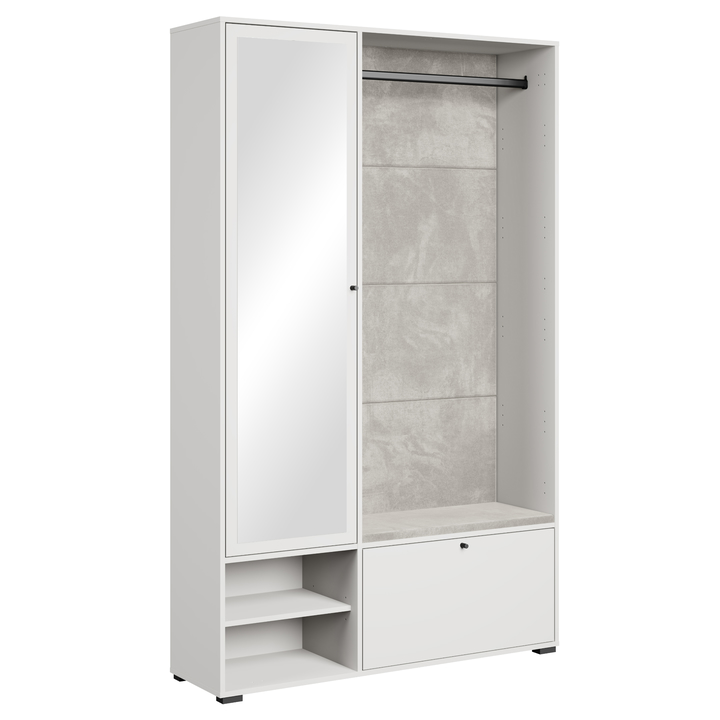 Sconto Předsíňová stěna NEREA II bílá