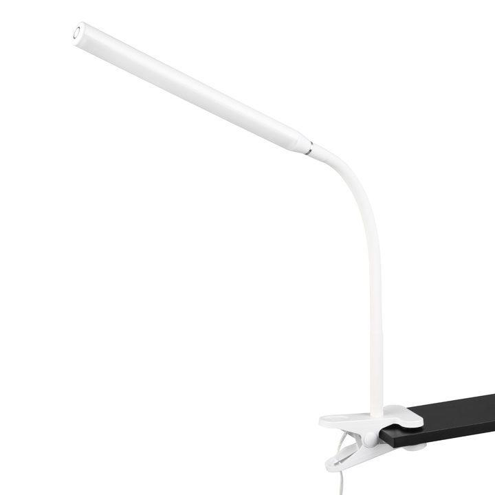 Sconto Stolní lampa s klipem NEVADA bílá