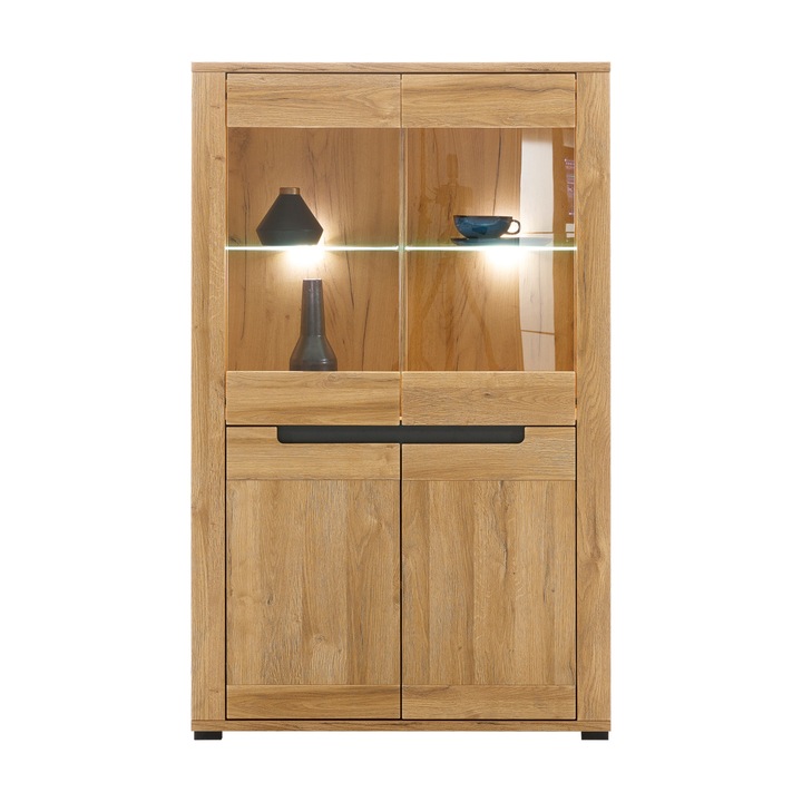 Sconto Vitrína/komoda NEW YORK Y4 dub grandson/grafit