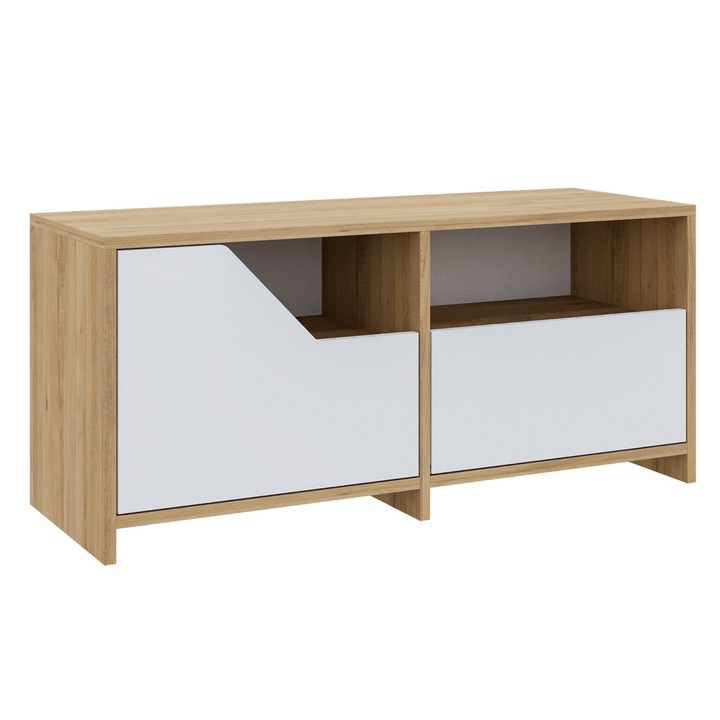 Botníková lavice NEXUS bílá/dub 1