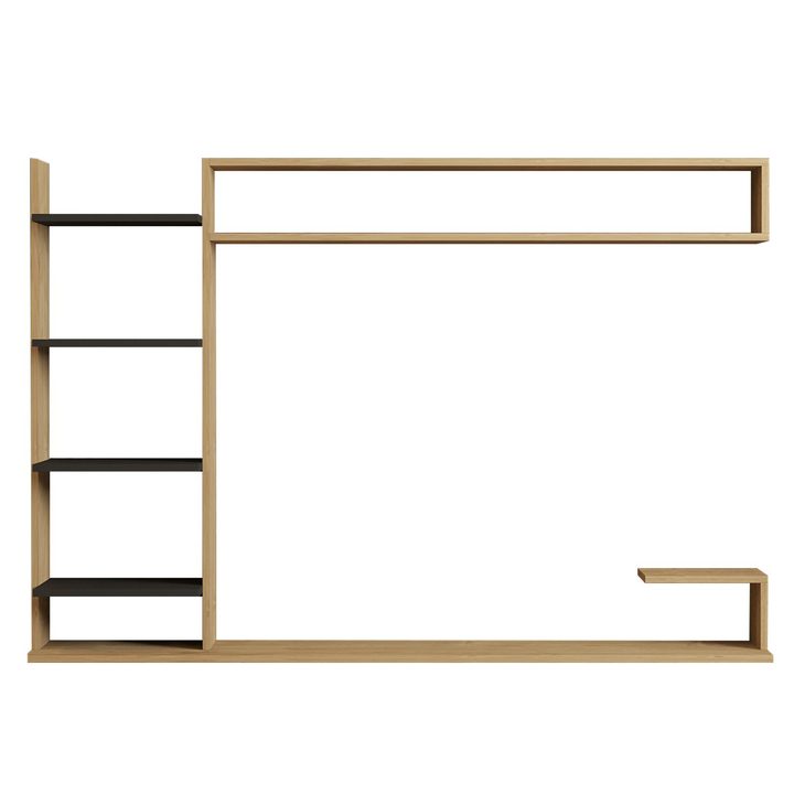 Obývací stěna NOBLE přírodní/antracitová 1