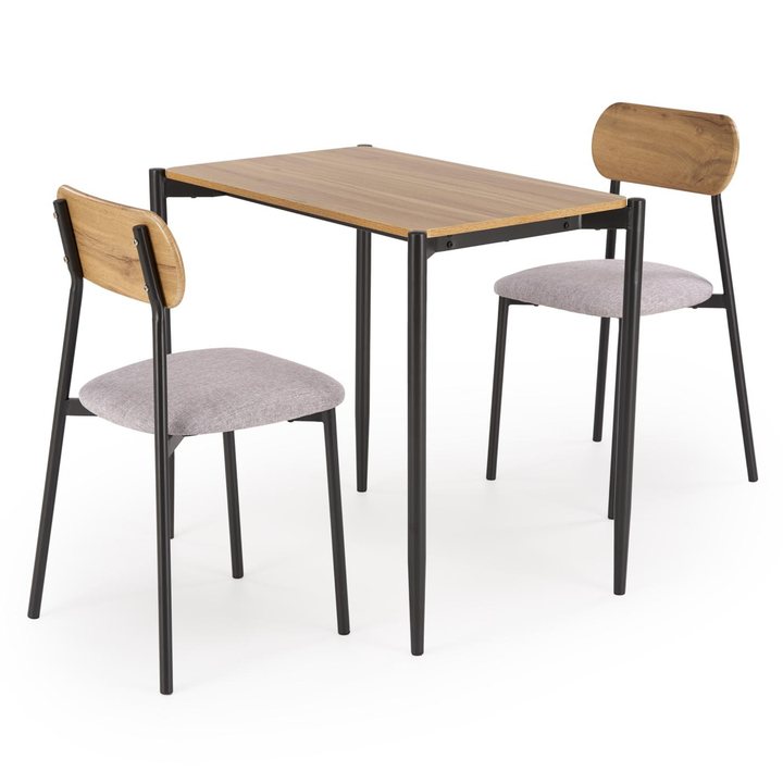 Sconto Jídelní set NONDU přírodní/černá/šedá