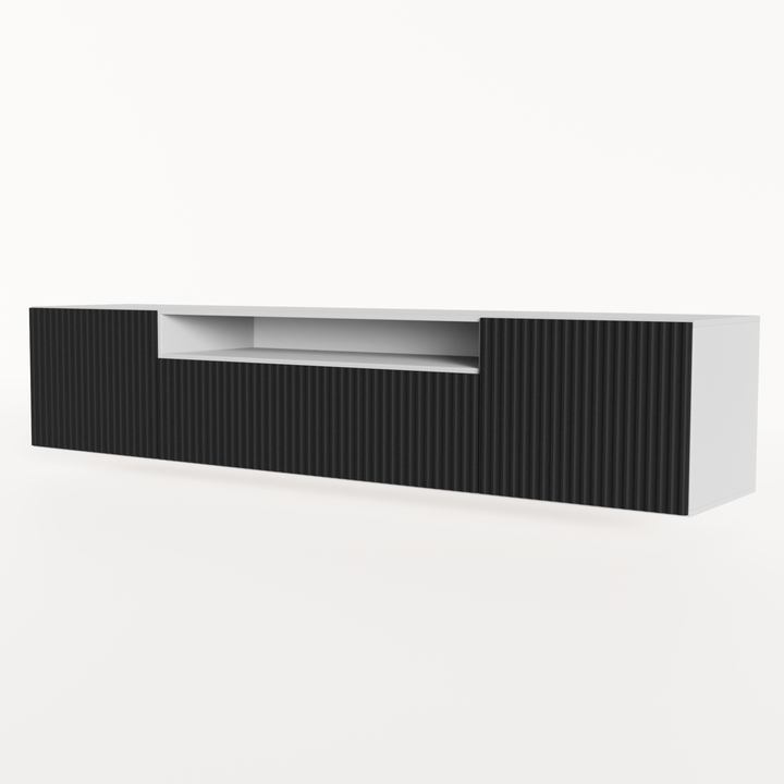 Závěsný TV stolek NONIE bílá/černá 1