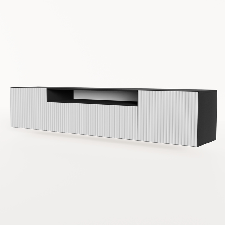 Závěsný TV stolek NONIE černá/bílá 1