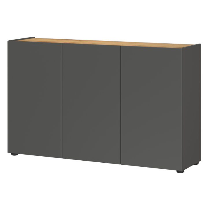 Sconto Komoda NORDA grafitová/dub