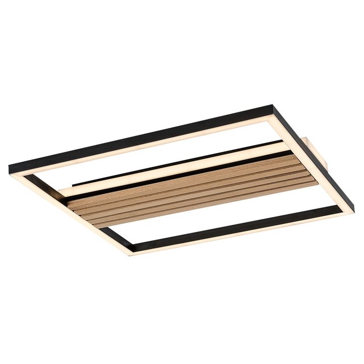Stropní svítidlo NOXELLE 3 dub/černá, šířka 42 cm 1