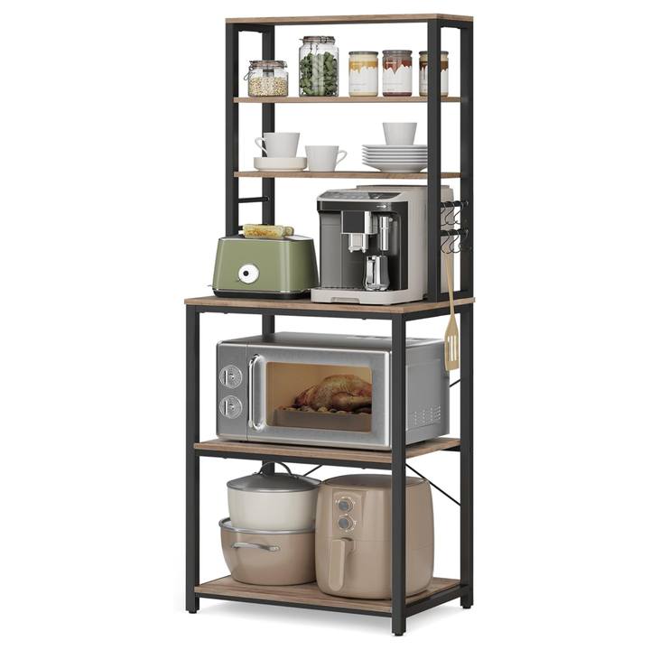 Regál NYKO 6 šedohnědá/černá 1