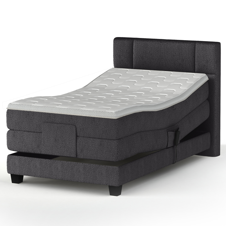 Sconto Polohovací postel boxspring NYSA 2 antracitová, 120x200 cm