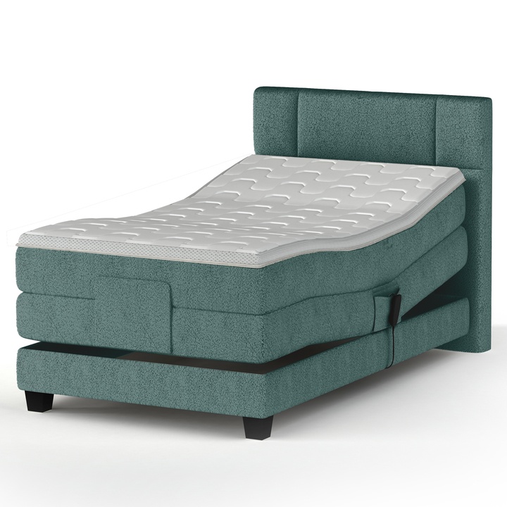 Sconto Polohovací postel boxspring NYSA 2 zelenomodrá, 100x200 cm