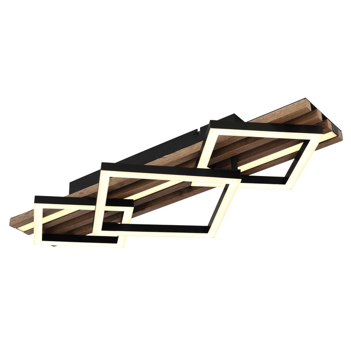 Sconto Stropní svítidlo OBRIEN 3 hnědá/černá/bílá