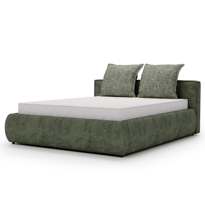 Sconto Postel s matrací  OLIVE olivová, 180x200 cm