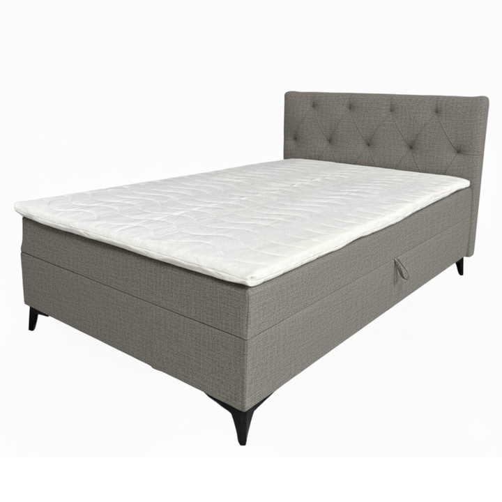 Sconto Postel s matrací a topperem OLTEA šedohnědá, 120x200 cm
