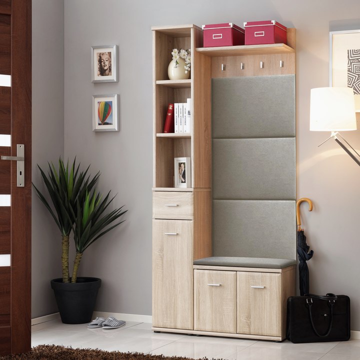 Předsíňová sestava  OMARU dub sonoma/béžová 1