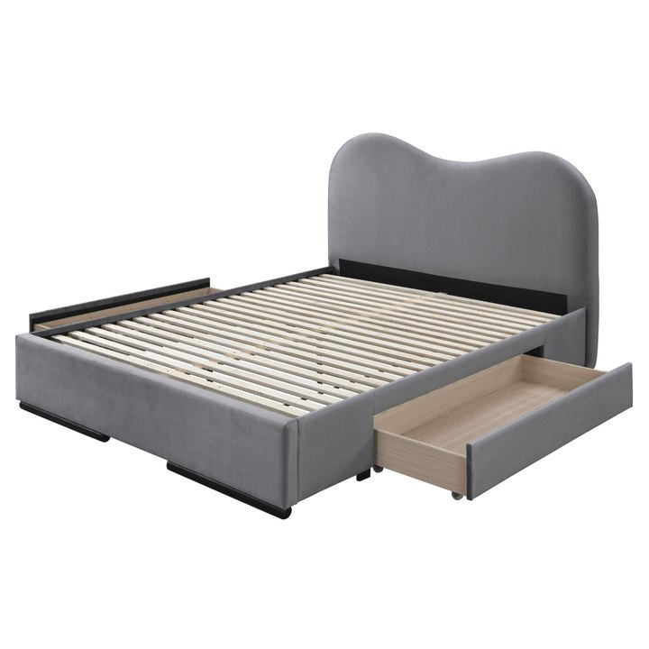 Sconto Postel s roštem  OMBIR šedá, 160x200 cm