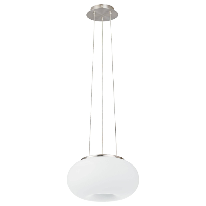 Závěsné svítidlo OPTICA opálové sklo/matný nikl, průměr 28 cm 1