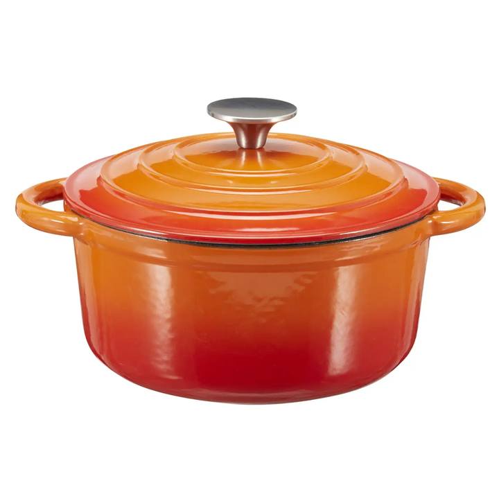 Sconto Litinový hrnec OPUS oranžová, průměr 20 cm