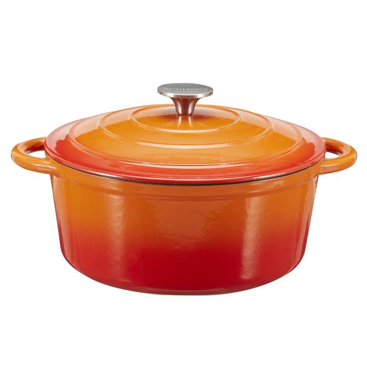 Litinový hrnec OPUS oranžová, průměr 26 cm 1