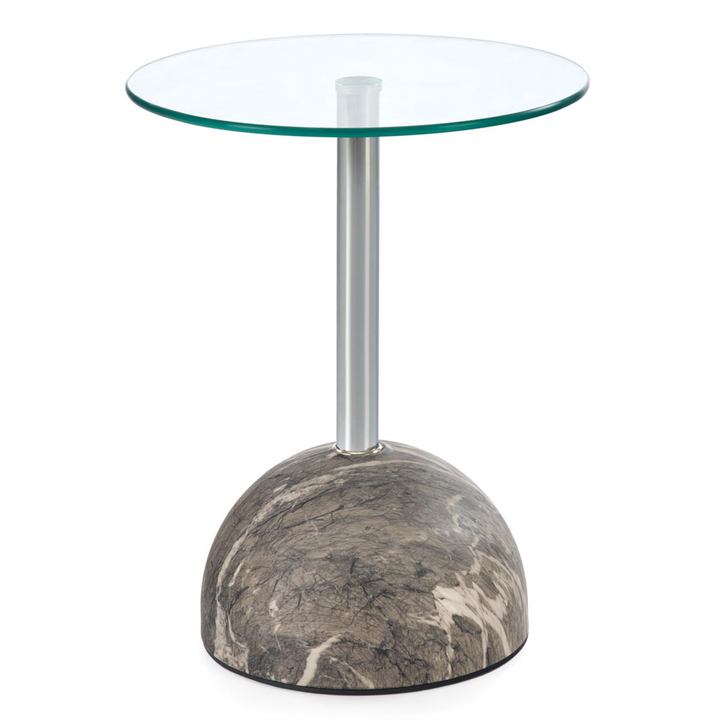 Sconto Konferenční stolek ORAONO šedý mramor/průhledná