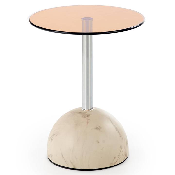 Sconto Konferenční stolek ORAONO béžový mramor/jantarová